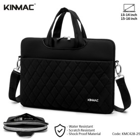 Kinmac Business Laptop Bag KMC428-29 Black Embroidery, High Quality, Soft Interior Lining & Water-resistant