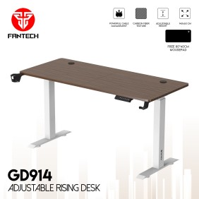 Fantech GD914 Work Station, Adjustable Height Desk with Powerful Electrical Motor and Stable Design, load up to 80KG White