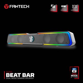 Fantech GS305 BEAT BAR Dual Mode (Wired & Bluetooth) RGB Gaming Speaker, 6W 2" tuned Drive, Deep Bass Boost