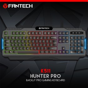 Fantech K511 HUNTER PRO, RGB Lighting, Wired Gaming Keyboard