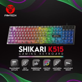 Fantech K515 SHIKARI, RGB Lighting, Wired Gaming Keyboard