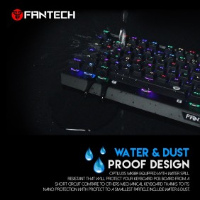 Fantech MK884 Optilux, Optical Mechanical Switch  Keyboard, Ultra-durable, spill-proof, RGB Lighting