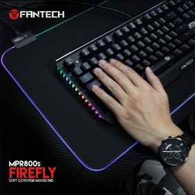 Fantech MPR800s FIREFLY, RGB Illumination Edge, Gaming Mousepad, X-Large Size: 78cmx30cmx0.4cm, Black