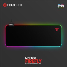 Fantech MPR800s FIREFLY, RGB Illumination Edge, Gaming Mousepad, X-Large Size: 78cmx30cmx0.4cm, Black