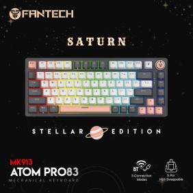 Fantech STELLAR Edition MK913 - ATOM PRO83, 3 Modes:  Bluetooth, Wireless & Wired, Built-in Battery, Mechanical Gaming Keyboard