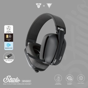 Fantech STUDIO PRO WHG03, Premium Wireless Headset, 4 Mode: Wired USB port, Bluetooth, Wireless Strikespeed & 3.5mm jack