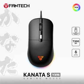 Fantech VX9S KANATA S,Optical Gaming Sensor 7200DPI, RGB Lighting, Pro Wired Gaming Mouse