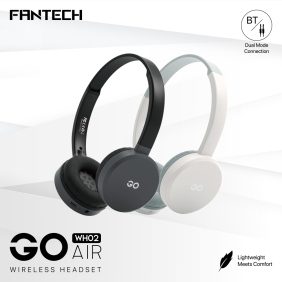 Fantech WH02 GO AIR: Bluetooth, Wireless Headphones, Built-in Microphone