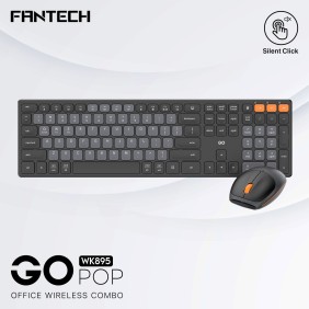 Fantech WK895 GO POP: Bluetooth & Wireless Combo, Connect and switch Up To 3 Devices, Trendy Design, Durable Construction