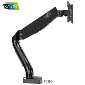 Kaloc DS90 Adjustable Single Monitor Arm with Internal Gas Spring technology for Easy Adjustment, for Screens 17 to 32 Inches