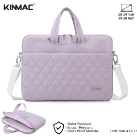 Kinmac Business Laptop Bag KMC432-33 Purple Embroidery, High Quality, Soft Interior Lining & Water-resistant