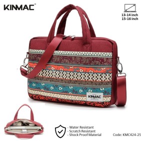 Kinmac Business Laptop Bag KMC424-25 Red Bohemian, Durable and Water-resistant