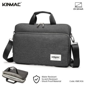 Kinmac Laptop Bag KMC416 Black, Business Design, Multiple Compartments, Full Protection & Water-resistant