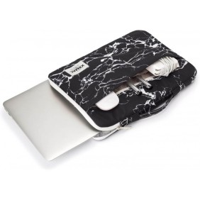 Kinmac Vertical Design Sleeve KMS401 Black Marble, Full Protection & Water-resistant