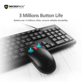 Micropack Speedy Lite2 MP702W Wireless Mouse, 1200DPI, Durable Structure