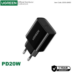 UGREEN 20W USB-C Smart & Fast Charger for Phones, Tablets & Ipads - CD137 10191 60450