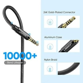 UGREEN 3.5mm Male to Female Extension Audio Cable, 1.5M Braided Cable - AV118 40674