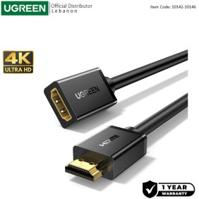 UGREEN 4K HDMI 2.0 Male to Female Cable, 2M, 5M - HD107 10142 10146