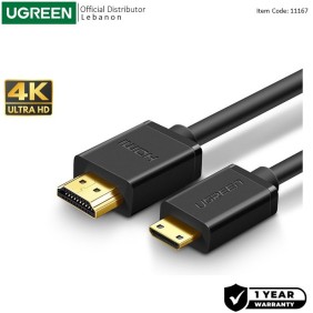 UGREEN 4K Mini HDMI Male to HDMI Male Cable, 1.5M - HD108 11167