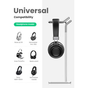 UGREEN Aluminum + Zinc Alloy Stand for Headset, Stable, Premium Quality & Smart Design - LP143 80701