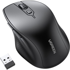 UGREEN Bluetooth and Silent Wireless Mouse, 4000DPI, Connect and switch Up to 2 Devices, max Comfort Design - MU101 90395 15805