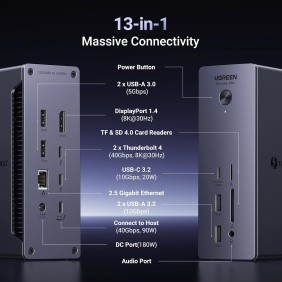 UGREEN REVODOK Pro 213 Triple Display 13-IN-1 USB-C HUB Docking Station Adapter - U710 25054EU