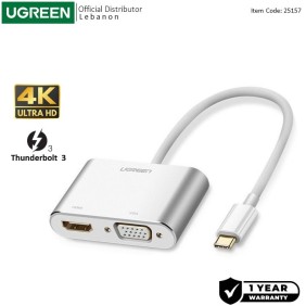 UGREEN USB-C to 4k HDMI + VGA Converter - MM123 30843