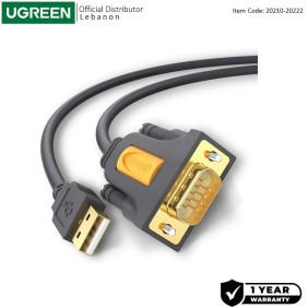 UGREEN USB to Serial DB9 RS-232 Male Adapter Cable, Available in 1M, 2M - CR104 20210 20222