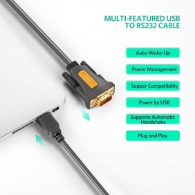 UGREEN USB to Serial DB9 RS-232 Male Adapter Cable, Available in 1M, 2M - CR104 20210 20222