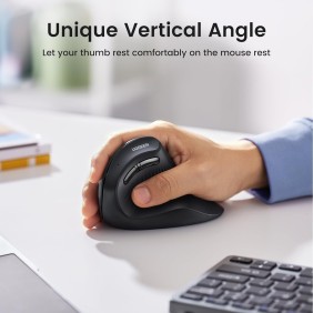 UGREEN Vertical Bluetooth and Silent Wireless Mouse, 4000DPI, Connect and switch Up to 3 Devices - MU008 25444